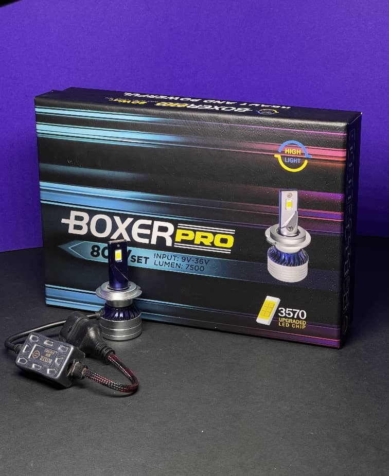 هدلایت H7 مدل BOXER سفید شرکتی اصلی نور قوی و کم‌مصرف