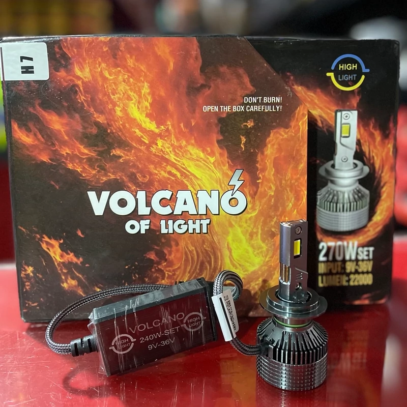 هدلایت Volcano H7 قویترین هدلایت خودرو نور سفید یخی فوقالعاده پرنور